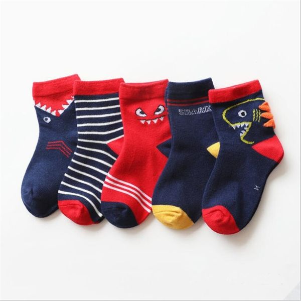

5pair/lot children cotton boys girls socks cute cartoon pattern kids socks for baby boy girl sport style suitable for 1-10y y201009, Pink;yellow