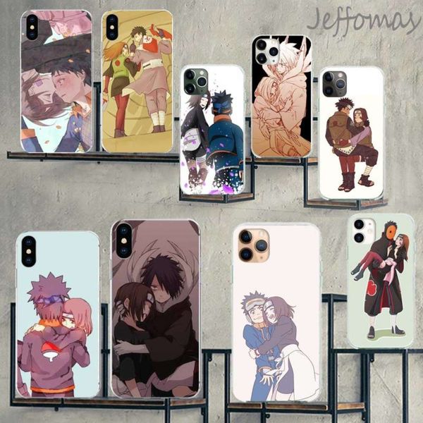 

obito and rin naruto cartoon mobile phone box vip 125 5s 5c se 6 6s 7 8 plus x xs x xr 11 pro max mini