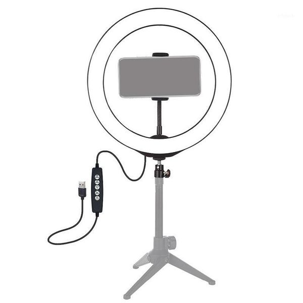 

flashes led ring light rgb colorful dimmable usb for live video 13 inches / 33cm with phone clip1