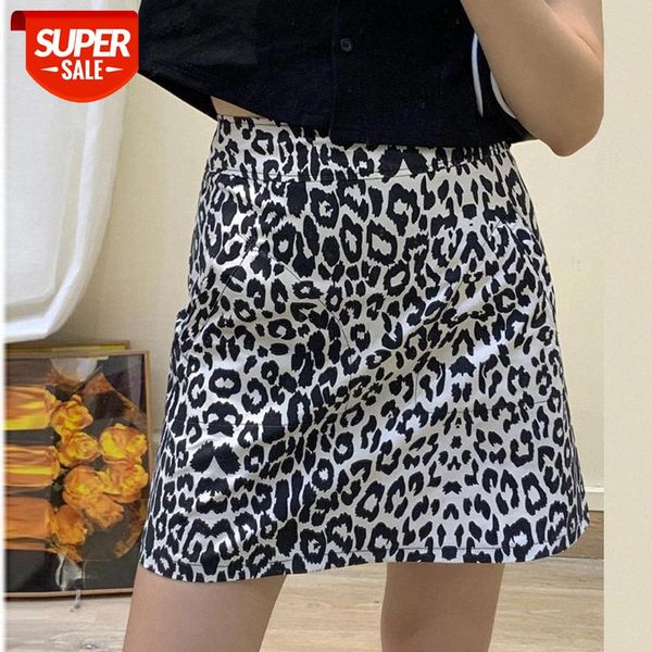 

plus size leopard women midi skirt high waist straight animal print female bottom skirt leisure party night club ladies #ie0n, White;black