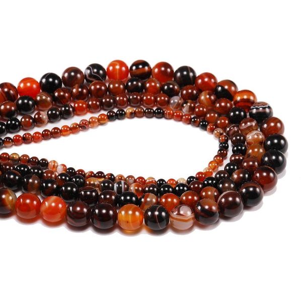 

bulk wholesale 4 6 8 10 12 mm claret natural stone stripe agates onyx round loose beads for jewelry making diy h bbyedc