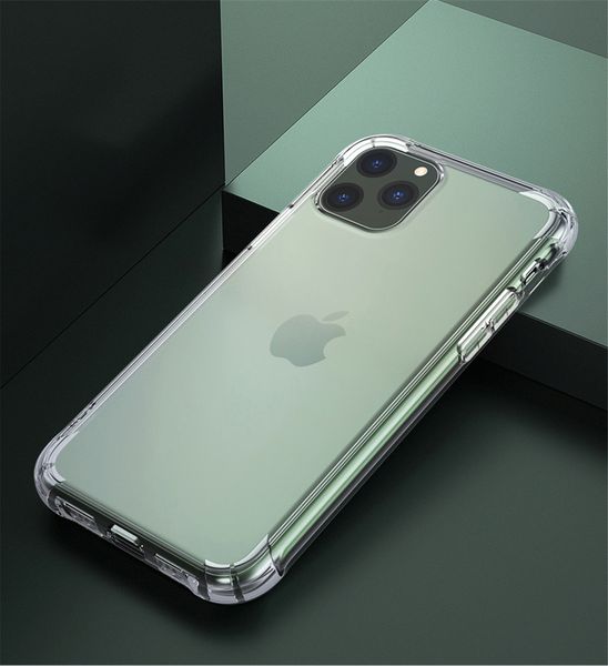 

transparent shockproof soft silicone case for iphone 12 mini 11 pro max x xr xs 8 7 6 6s plus se 2020 case 360 silicone protect cover