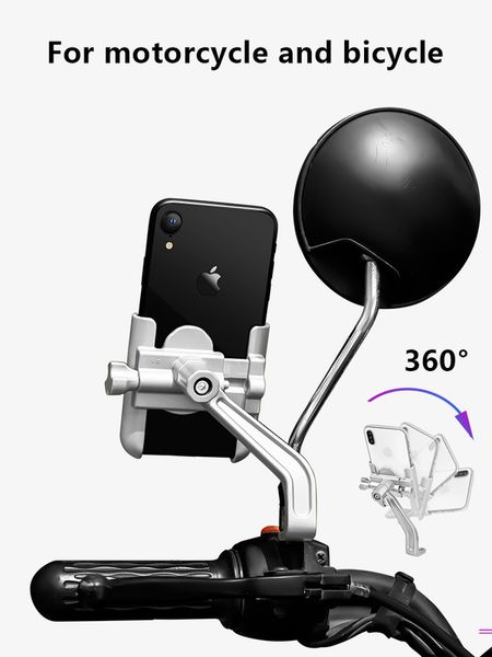 

43fgphone motorcycle bicycle mobile aluminum alloy bracket for honda shadow vt600 vt750 vt1100 vt1100c steed 600 vlx400 accessories