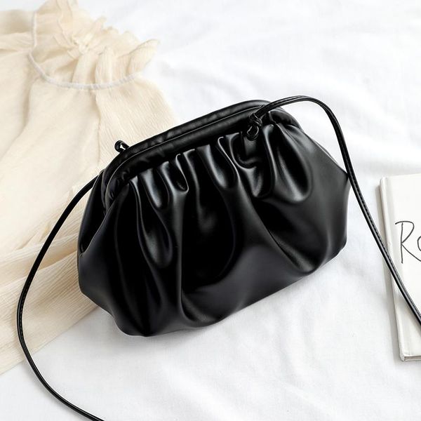 

fashion pleated women's shoulder bag shopper messenger bag lady handbag quality female party discount bags for women 2020 girl