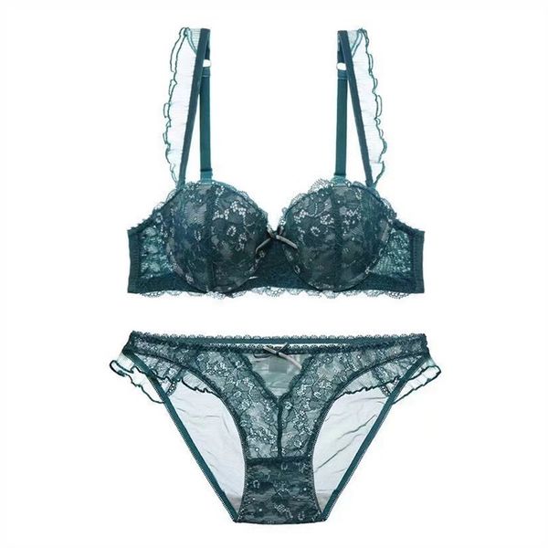 

new lace lingerie bra set women bra set push up bras with cotton padded underwear sets adjustable bras and panties set, Red;black