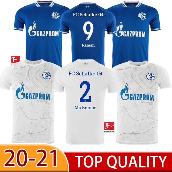 

2020 2021 schalke soccer jerseys kutucu 20 21 serdar fc schalke 04 harit raman football shirt ozan harit home blue away white jersey men, Black;yellow