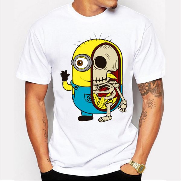 

summer mens tshirt despicable minions skull print cute 3d cartoon short sleeve tee for boys sport hooded sweatshirt hoodie men t shirt