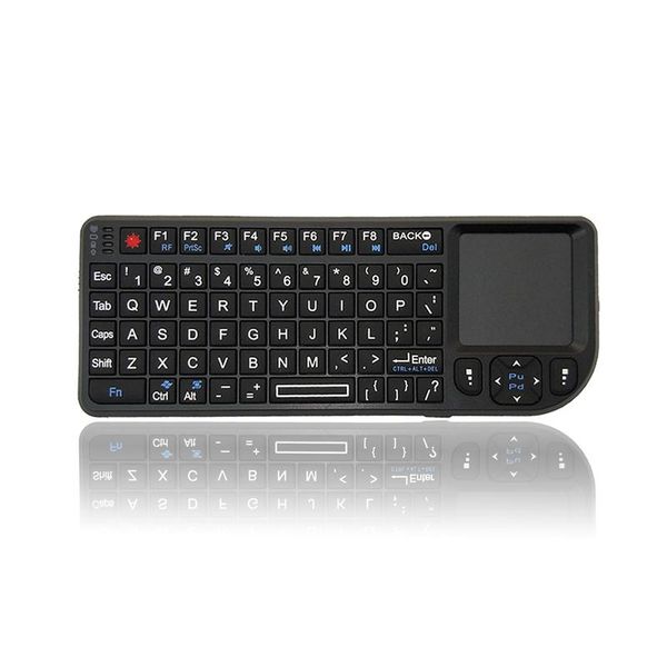 

a8 wireless keyboard air mouse 2.4g mini touchpad white backlit for speech projector plug and play