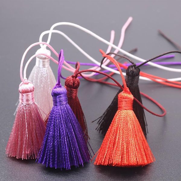 

6pcs short fat rope silk tassels diy pendant jewelry curtain garments decorative accessories fringe trim hand crafts mini tassel h sqczlo