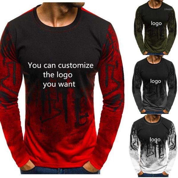 

new fashion men's pullover car logo printing gradient o-neck pullover sweatshirts casual men's 1, White;black