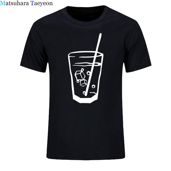 

matsuhara taeyeon brand short sleeve round collar creative glass pure casual printing tees sport hooded sweatshirt hoodie men t shirt