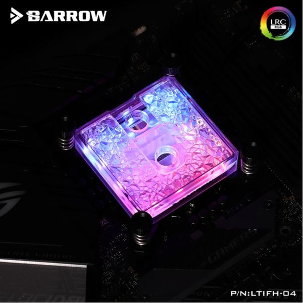 

barrow icicle series jetting type micro waterway cpu block (acrylic edition) for intel platform ltifh-04