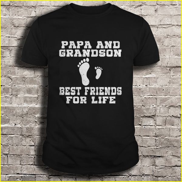 

men t shirt papa and grandson friends for life women t-shirt sport hooded sweatshirt hoodie