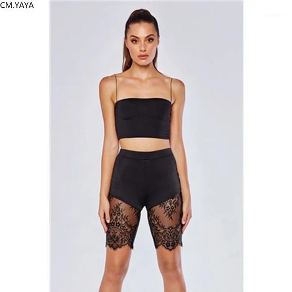 

2020 women sets summer tracksuits lace crop shorts suit two piece set night club party street overalls 2 pcs outfits gl13031, White
