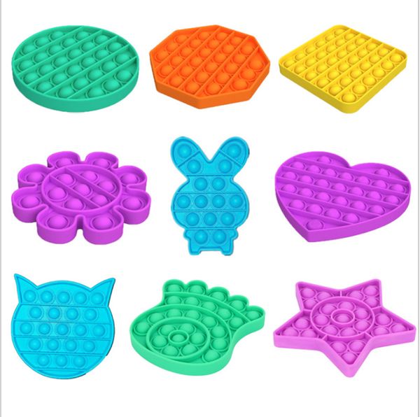 

pop it fidget toy sensory push pop bubble fidget sensory toy autism special needs anxiety stress reliever remark the color