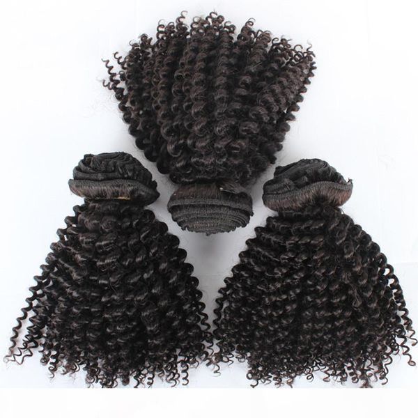 

natural black color 4mm afro curly clip in hair bundles bouncy curly clip on hair extensions hair pieces with clips 100gram, Black;brown