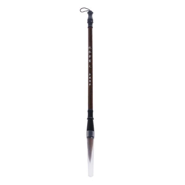 

1pc chinese calligraphy brushes pen wolf hair writing brush wooden handle, Black;red