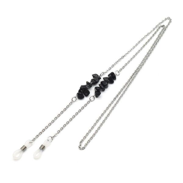 

2020 stainless steel cool glasses lanyard blue pink purple transparent crystal stone eyeglasses chain sunglasses accessories h bbygjl