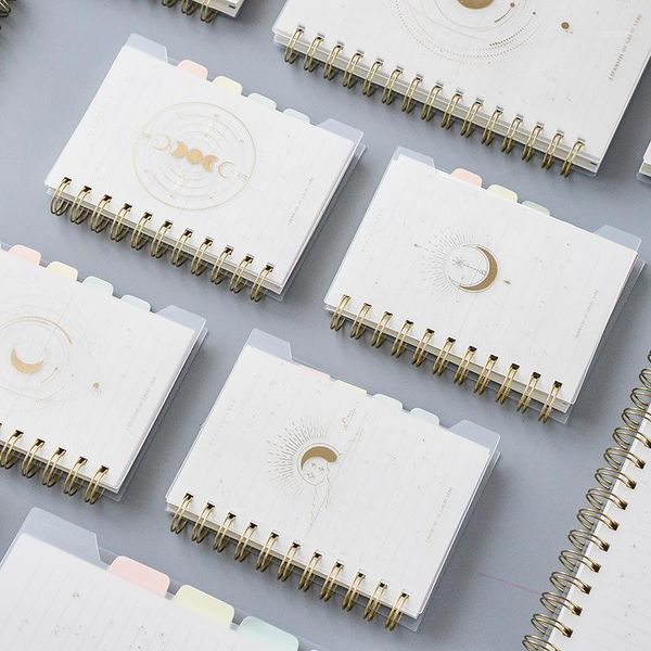 

thicken coil book a6 a5 horizontal line blank square student notebook 1pcs [ value plan ]1, Purple;pink