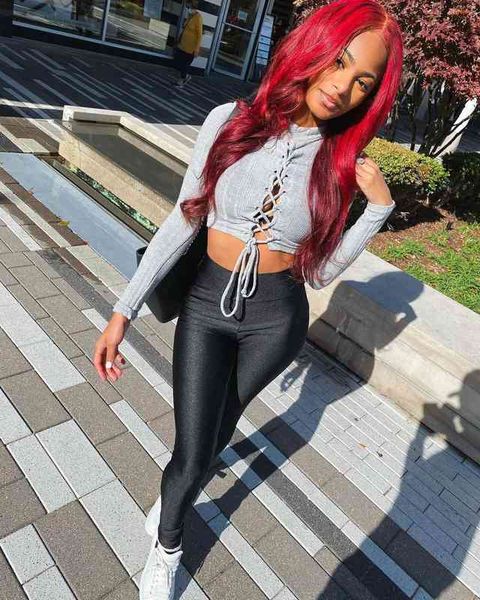 

womens long sleeve round neck fashion casual pit strip corns bandage t-shirt, White