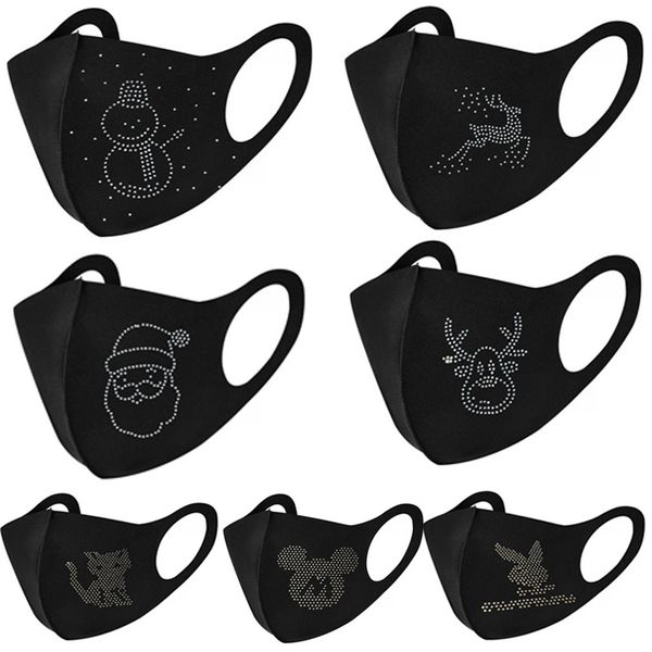 

2020 christmas trendy star bling mask star female fashion outdoor sports mask breathable washable reusable designers face mask