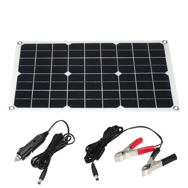 

30w 18v flexible solar panel system battery dual output solar power energy with usb interface monocrystalline silicon high conversion car
