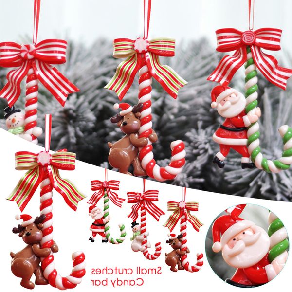 

claus snowman candy cane tree santa decoration ornament christmas decorations for home outdoor new year decor