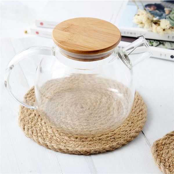 

белье рука тканый обеденный стол коврик теплоизоляционная горшок держатель круглый подстановки кофе напитки чай чашка кубок настольный смеси