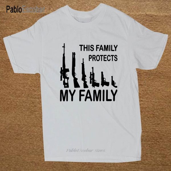 

this family protects my family guns weapons funny men short sleeve printed cotton cartoon s hoodie designers t shirts sweatshirt