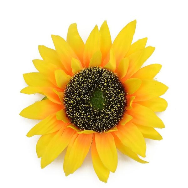 

10pcs 14cm large sunflower head artificial silk flowers for diy scrapbooking wreath home wedding decoration fak bbybfi