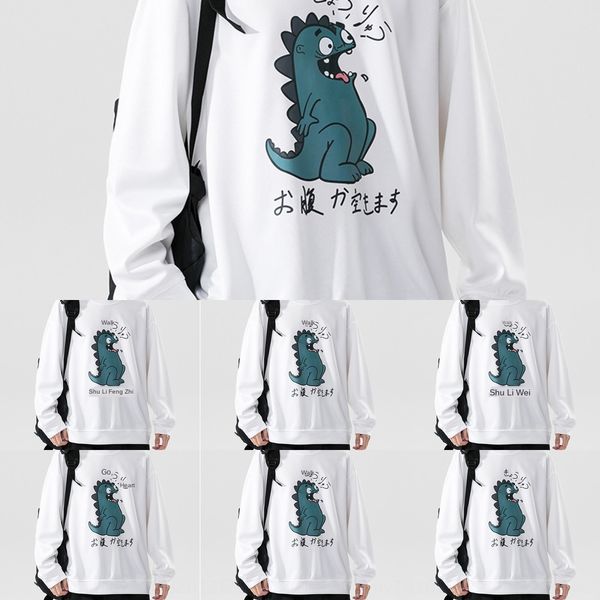 

new sweater sweatersun wall large men's shadowless guochao crew neck cartoon printed sweater w5050-p28 in autumn 2020 g7dnh, Black