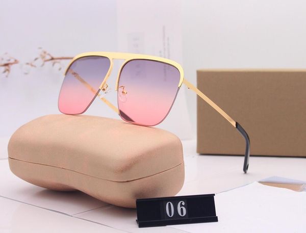 

2020 fashion half frame round sunglasses for men, women, stylish men's sport, metallic gold sunglasses ing, White;black