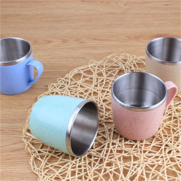 

new 304 stainless steel creative wheat rod stainless steel mug cola bottle mug cup 29 k2