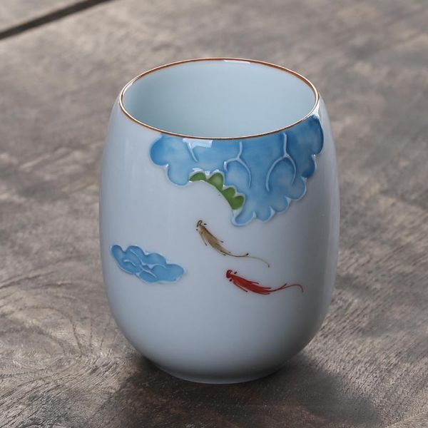 

chanshova 200мл традиционный китайский стиль личности краткое расписанную керамическая чашка китай белый фарфор большие чашки чайные h272 bb