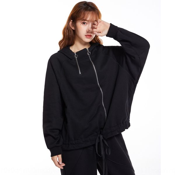 

fashion 2020 summer leisure fresh and sweet korean women's pullover hooded pullover sweater loose women's sweater thpc8, Black