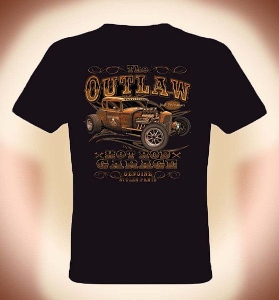 

engine freak, biker t-shirt, the outlaw rod garage, s -- xxxl (to 5xl possible) hip-hop t-shirt sport hooded sweatshirt hoodie