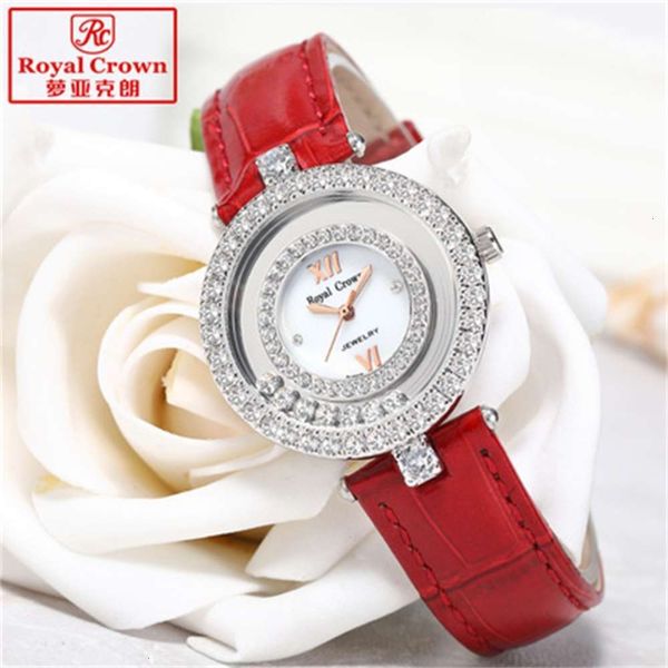 

royal crown women's student belt korean fashion watchjk
