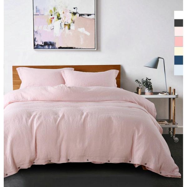 

3 piece waterwash 100% pure line bedding sets linen duvet cover sets ing