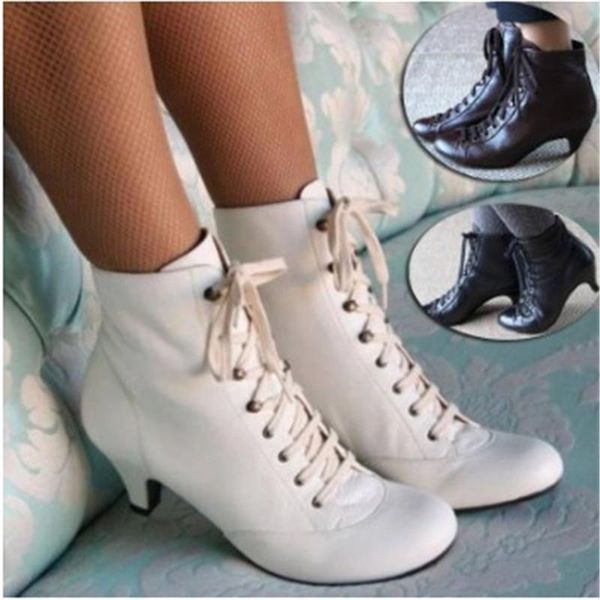 

2020 new ankle boots cowboy boots for women shoes winter black white zapatos de mujer booties botas mujer invierno 34-43