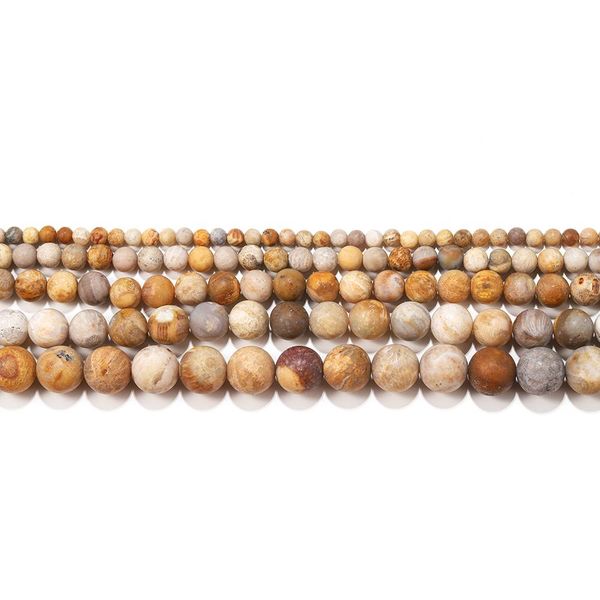 

1strand lot 4 6 8 10mm matte chrysanthemum natural stone round loose spacer beads for diy bracelet jewelry makings supplies h bbyjto