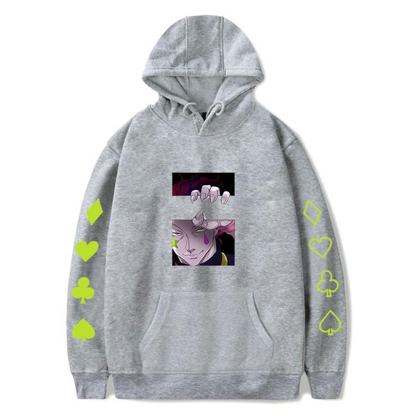 

hunter x hunter hisoka hoodies men women sweatshirts hooded fashion hoodie casual popular white pullovers bbyixd lg2010, Black