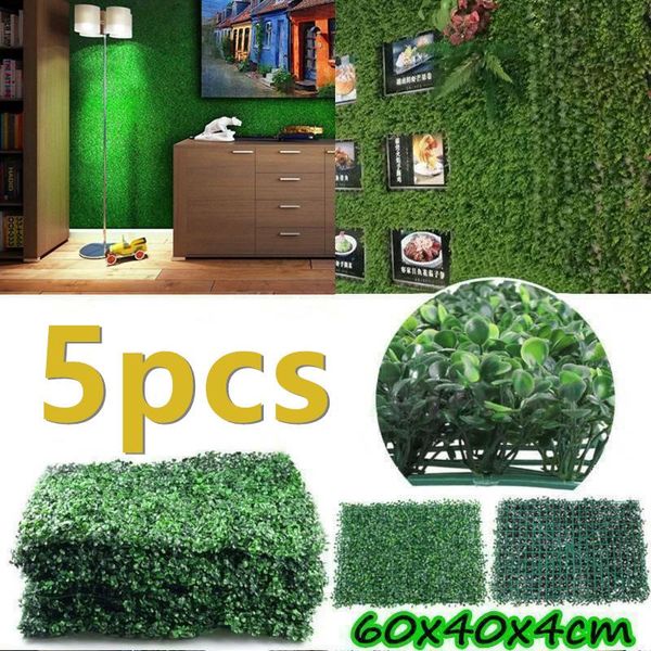 

5pcs realistic & thick artificial hedge boxwood fence privacy screen panels uv protection fresh faux foliage backdrop
