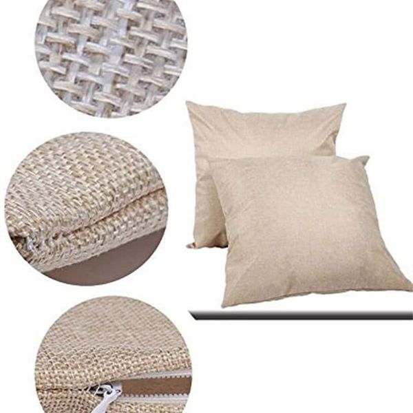 

blank linen sublimation pillowcase thermal transfer pillow throw cushion cover linen for heat print home sofa pillow case covers f102006, Blue