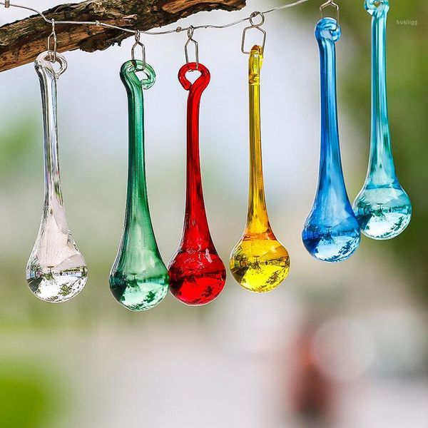 

h&d multi-color chandelier crystals waterdrop prisms window decor diy parts 80mm1