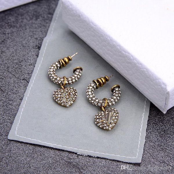 

the new 2021 ms designer earrings stud earrings accessories fashion letters114, Golden