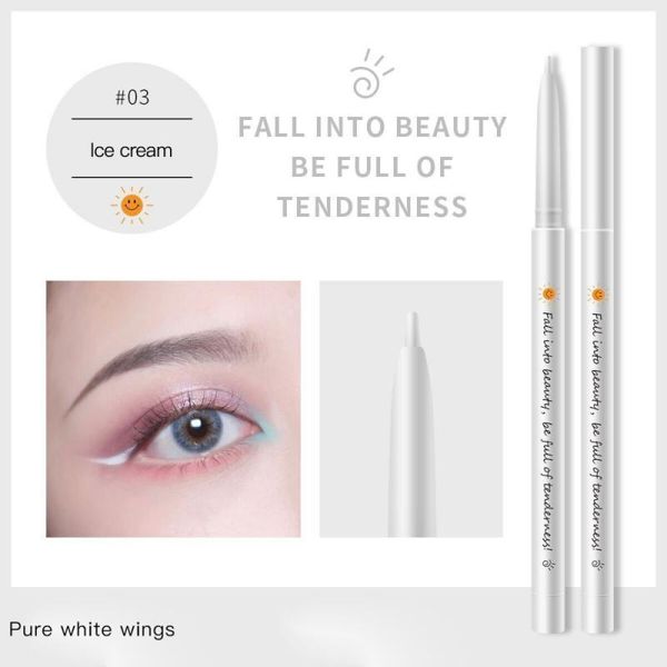 

eyeliner 1pc fashion women long-lasting eye liner pencil pigment white color waterproof pen cosmetics makeup tools tslm1