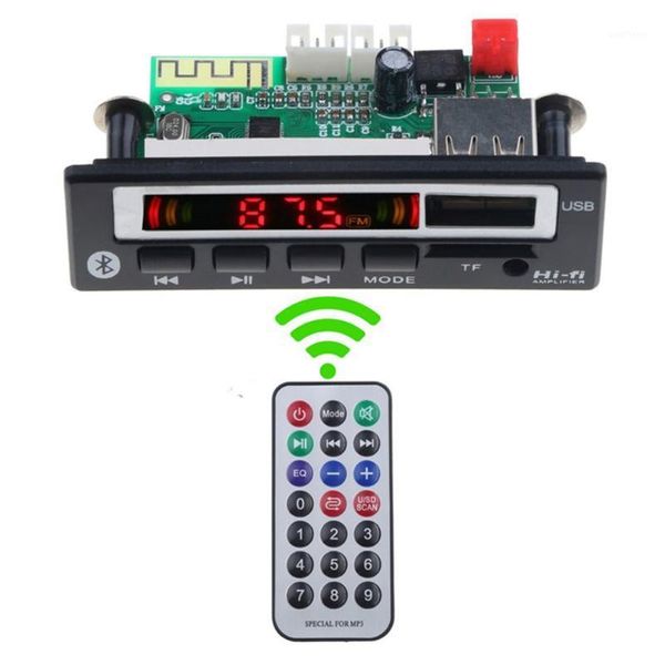 

mp3 wma wav decoder board 5v 12v wireless audio module color screen usb tf fm radio for car accessories1