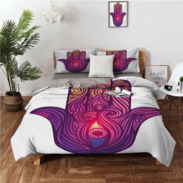 

vivid floral swirls symbol of aura energy flow harmony health doodlebedding 3-piece set