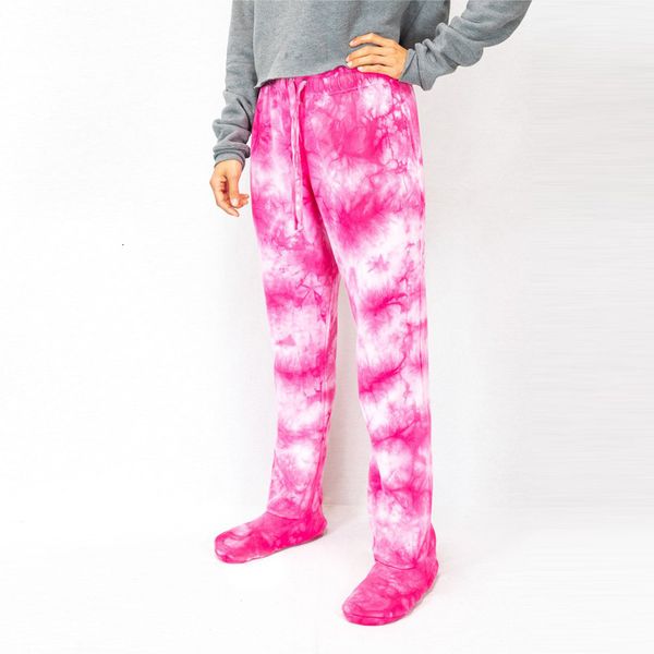 

2021 spring new trend casual printing lace up shoes straight pants women xf5147