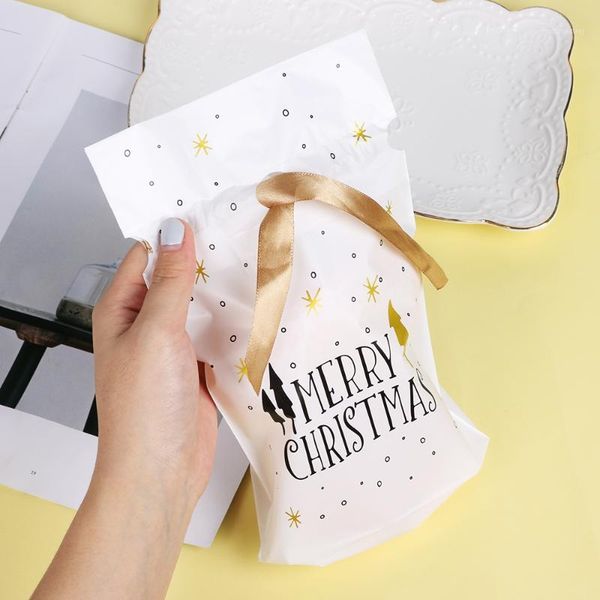 

christmas decorations gift bag cookie candy snowflake crisp handmade soap drawstring for merry year gifts1